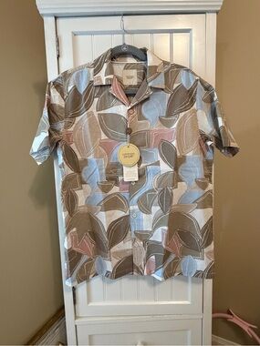 Common People NWT Men’s Small Geometric Seersucker Shirt $161 MSRP